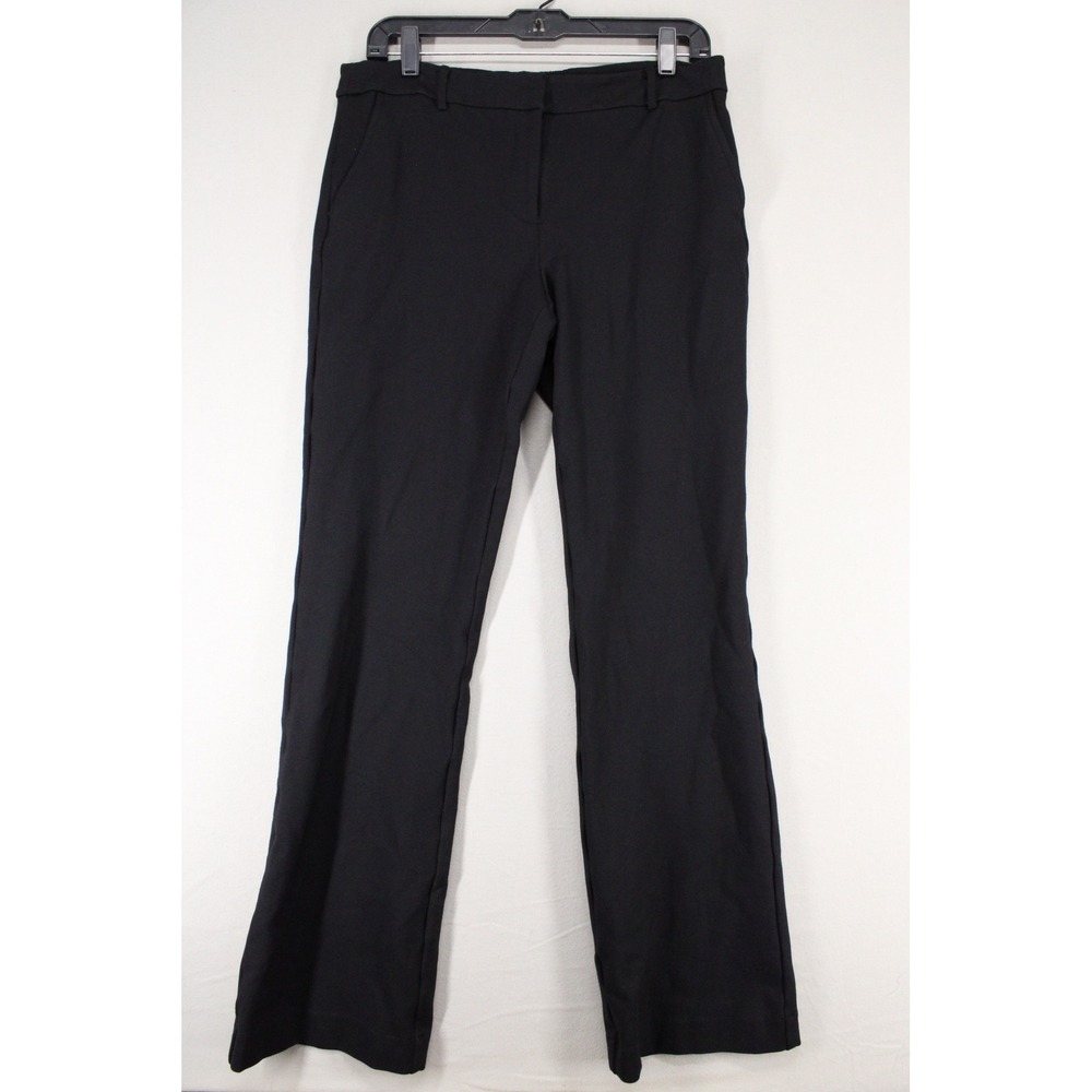 Anne Klein Womens Black Straight Leg Dress Pants Career Trousers Size 8